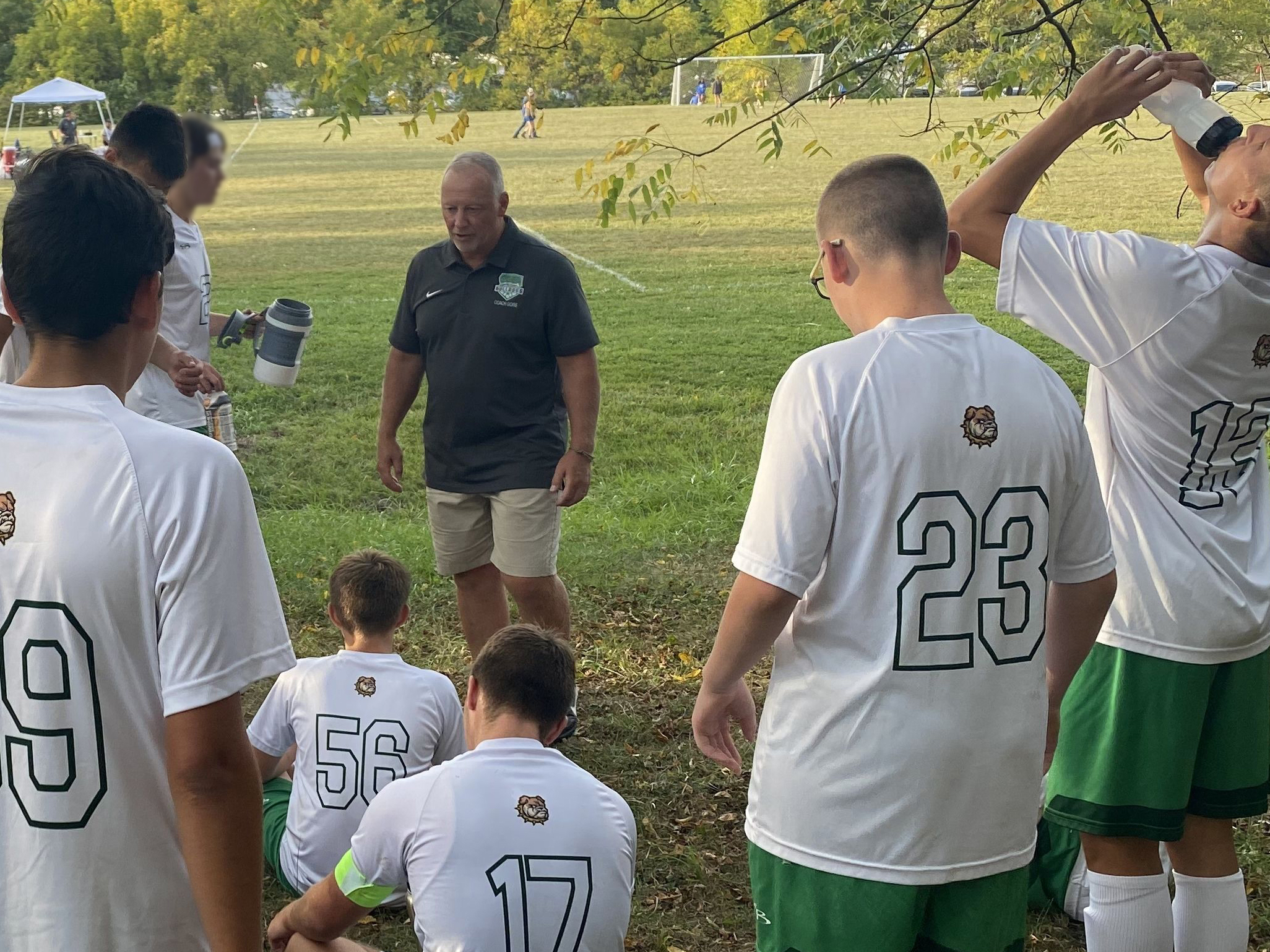 Ken Gore coaching soccer